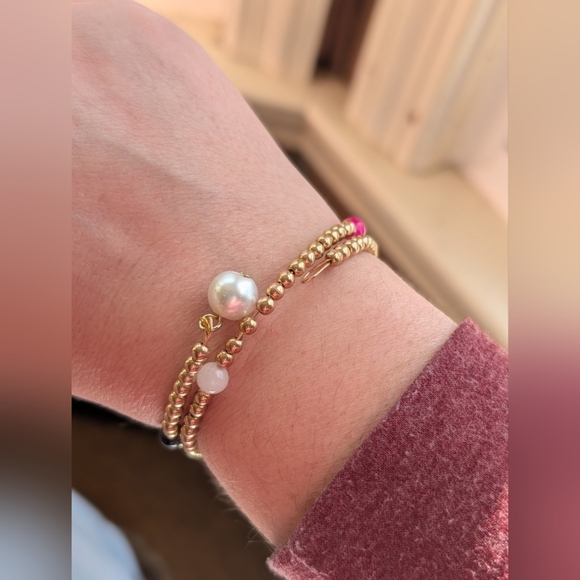 ʜᴀɴᴅᴍᴀᴅᴇ ᴍᴇᴍᴏʀʏ ᴡɪʀᴇ ʙᴇᴀᴅᴇᴅ ᴄʜᴀʀᴍ ʙʀᴀᴄᴇʟᴇᴛ - Picture 3 of 4